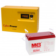 Инвертор CyberPower CPS 600 E + АКБ 100 Ач Инвертор CyberPower CPS 600 E + АКБ 100 Ач