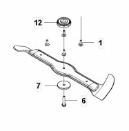 Нож левый дека 112 см Husqvarna 5888243-10 Нож левый дека 112 см Husqvarna 5888243-10